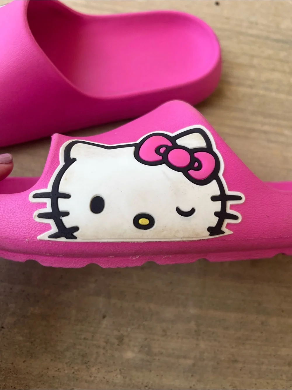 Hello Kitty Girl’s Hot Pink Slide Sandals